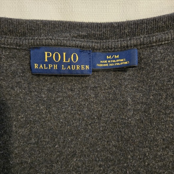 POLO Ralph Lauren Gray Lightweight Long Sleeve Sweater w/ Scoop Neckline  Medium - Picture 5 of 11